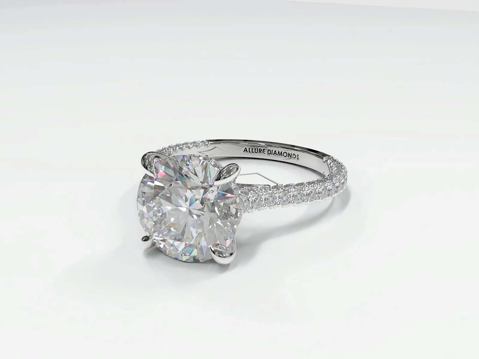 Micropave diamond engagement ring deals