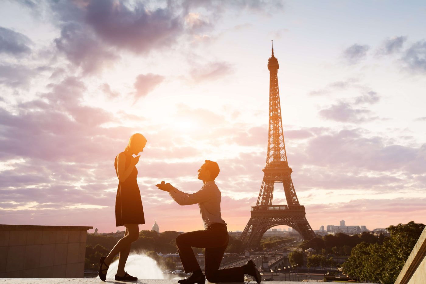 allure engagement proposal at Eiffel tower